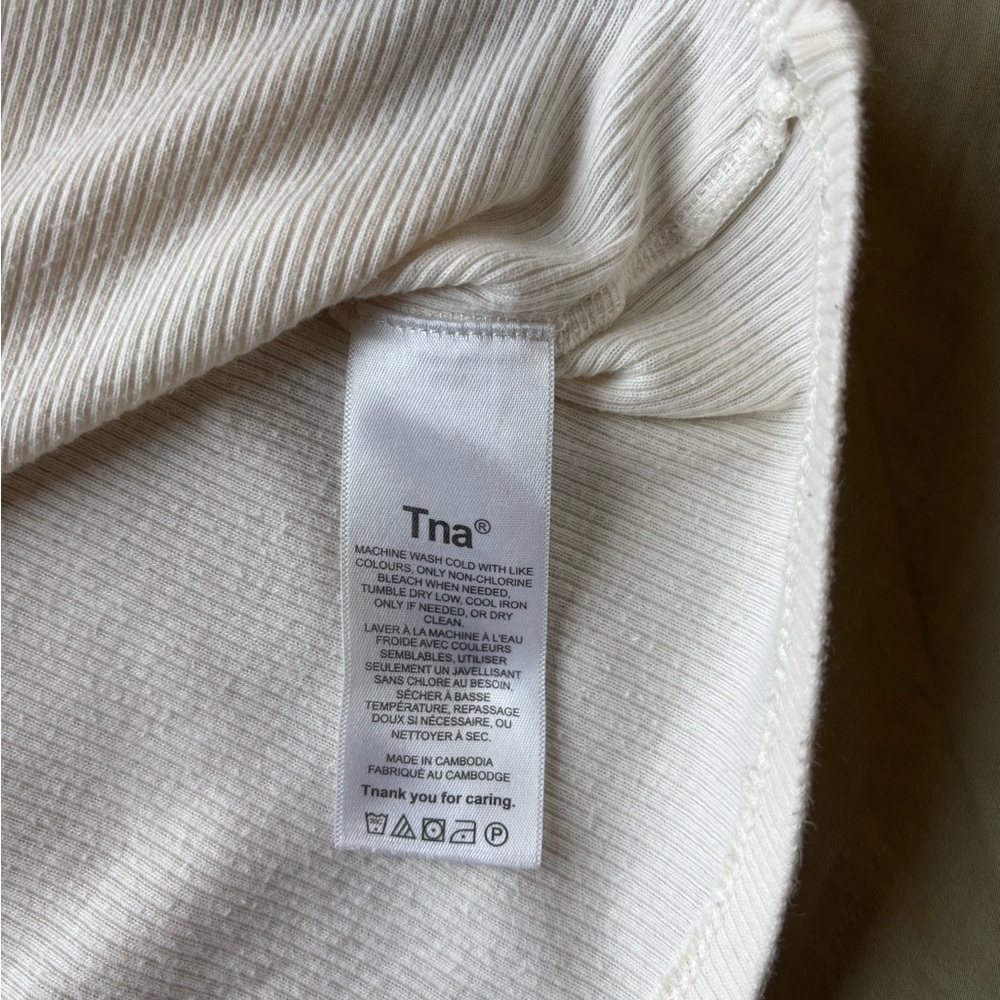 TNA Cream Ribbed Tee - Picture 3 of 4